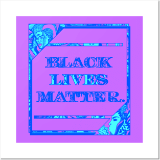 Blue Black Lives Matter Period Posters and Art